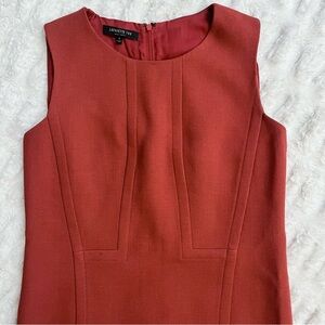 Lafayette 148 Mauve Wool Sleeveless Shift Dress